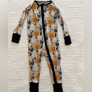 Little Sleepies Pumpkin and Cat Kids Footie